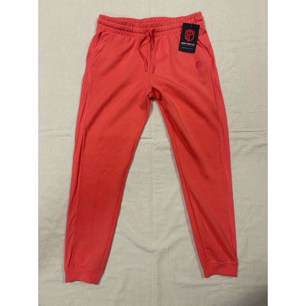 Born Primitive Womens Lounge Lux Jogger Pants Hot Peach Size Large Soft NWT $80